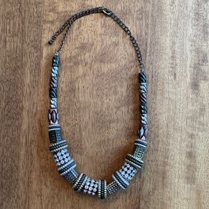 Gorgeous mixed metal and crystal necklace